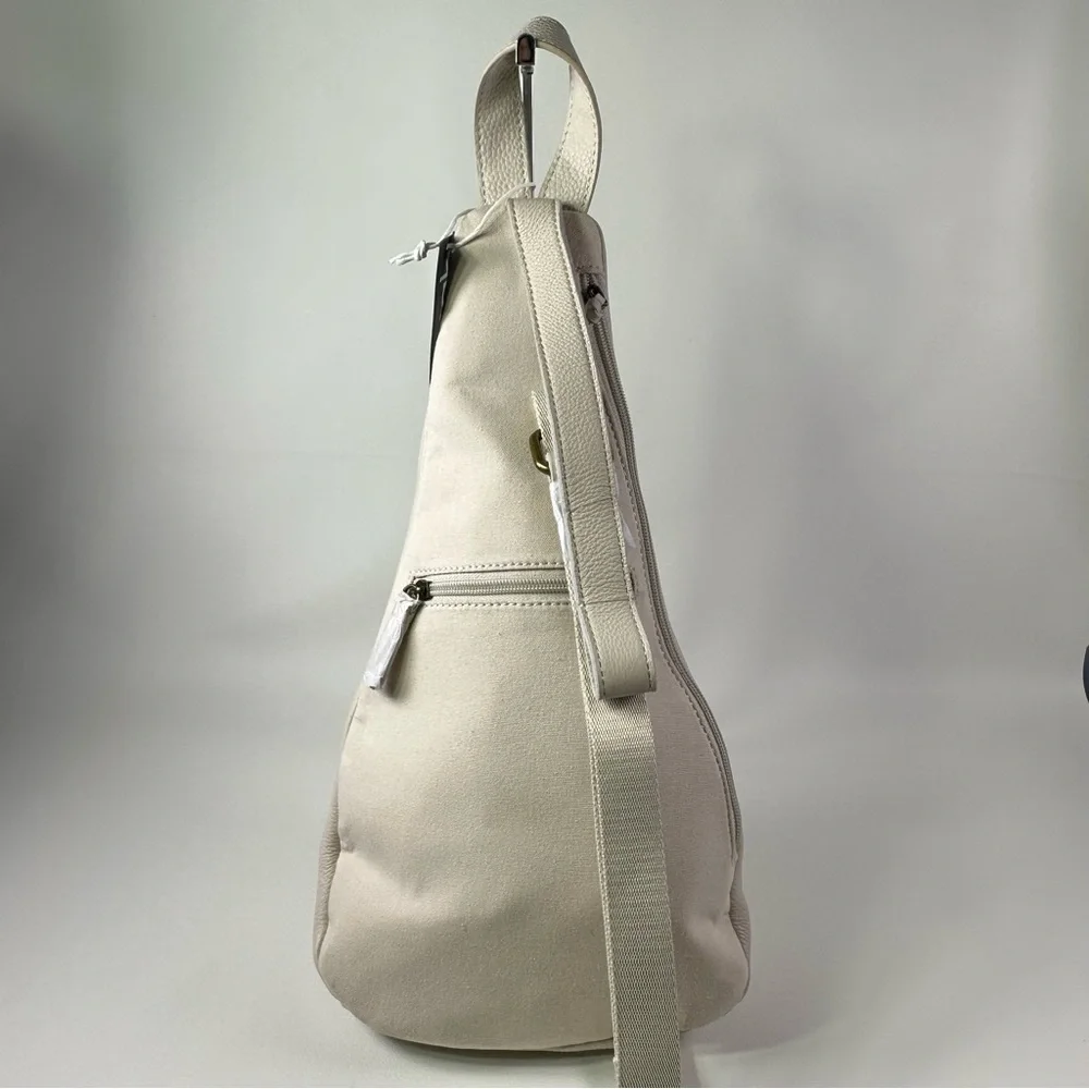 NWT Women’s The Sak Geo Ivory Leather Sling Bag/Backpack - Picture 2 of 10